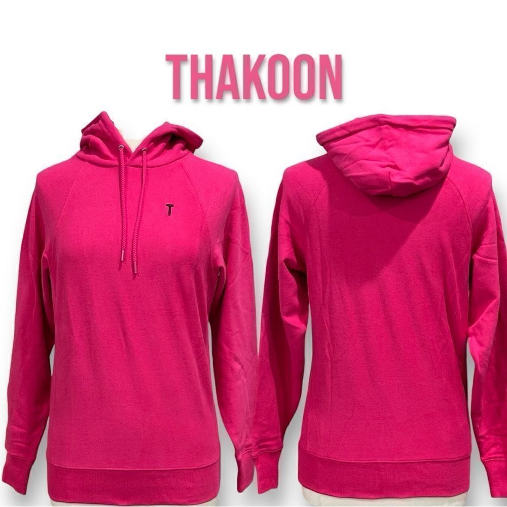 THAKOON Women’s Sweatshirt Hoodie in the Size XSmall in Hot Pink Color